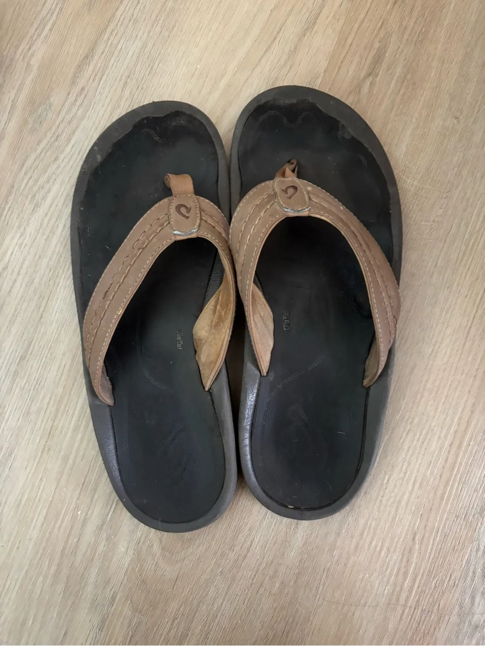 OluKai flip flops brown men’s size 13